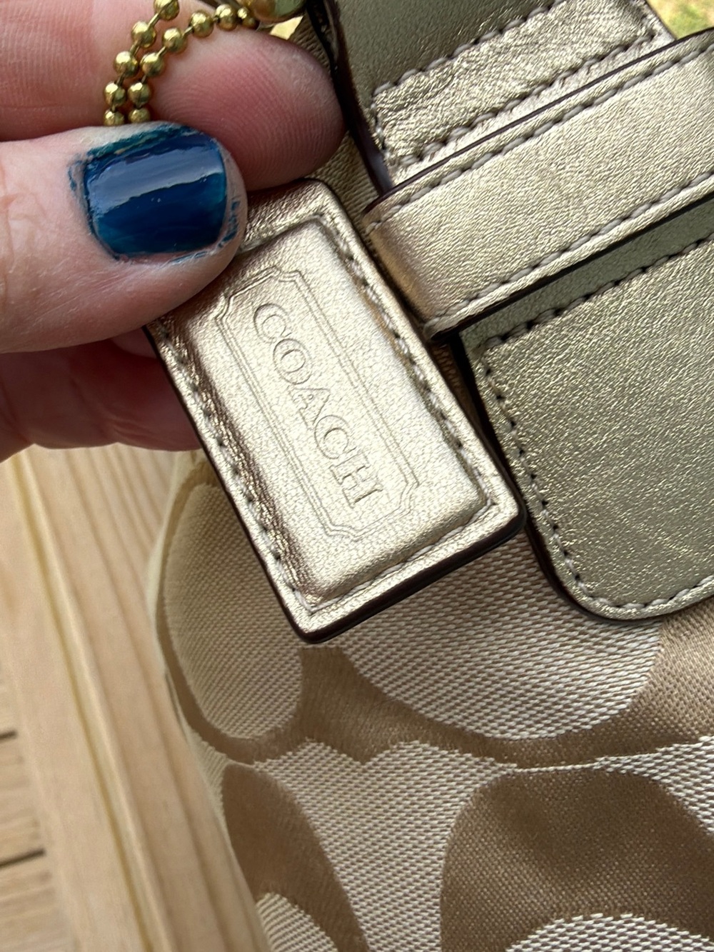 Coach Beige Signature Canvas Hobo Shoulder Bag - Picture 4 of 16